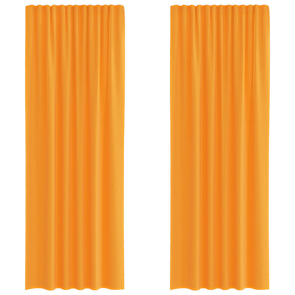 Perdele Voile cu Bucle 2 buc Portocaliu 140x260 cm - imagine 10